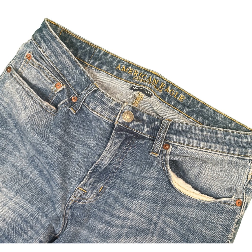American Eagle Extreme Flex 4 Blue Wash Denim Jeans Womens‎ Size 32x30